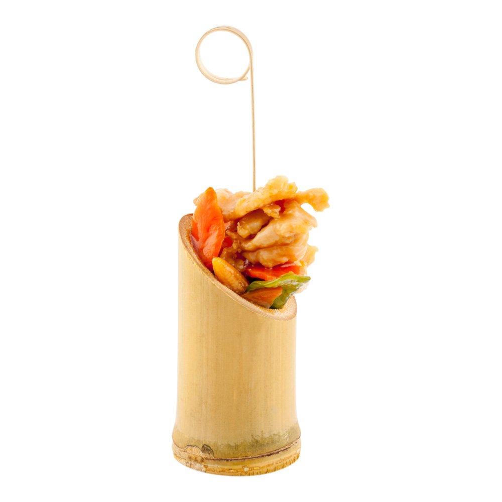 2 Ounce Natural Bamboo Cups, 100 Disposable Bamboo Cups - Sturdy, Cylinder Shape, Natural Bamboo Tubes, Mini, For Catering Or Bu