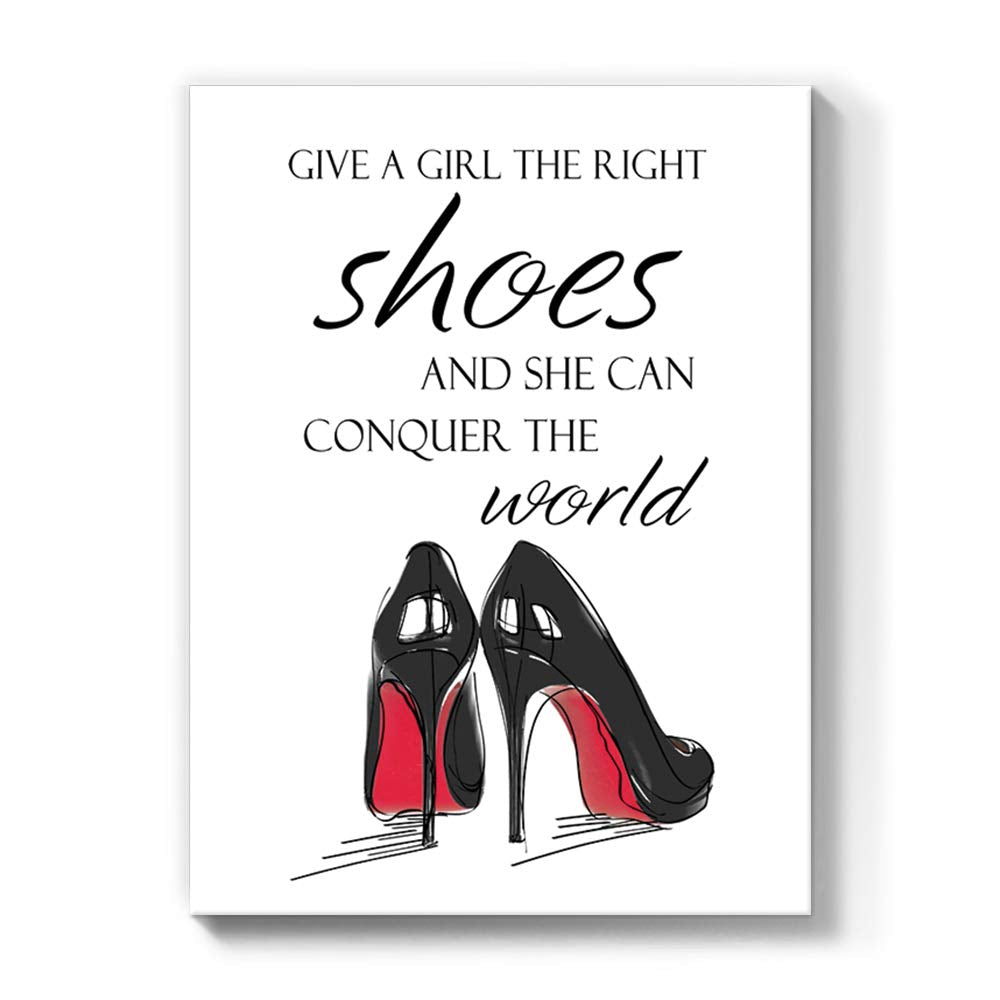 Geeignet Hign Heel Wall Art Modern Fashion Canvas Painting Motivational Quote Print Ready To Hang For Bathroom Women'S Bedroom 1
