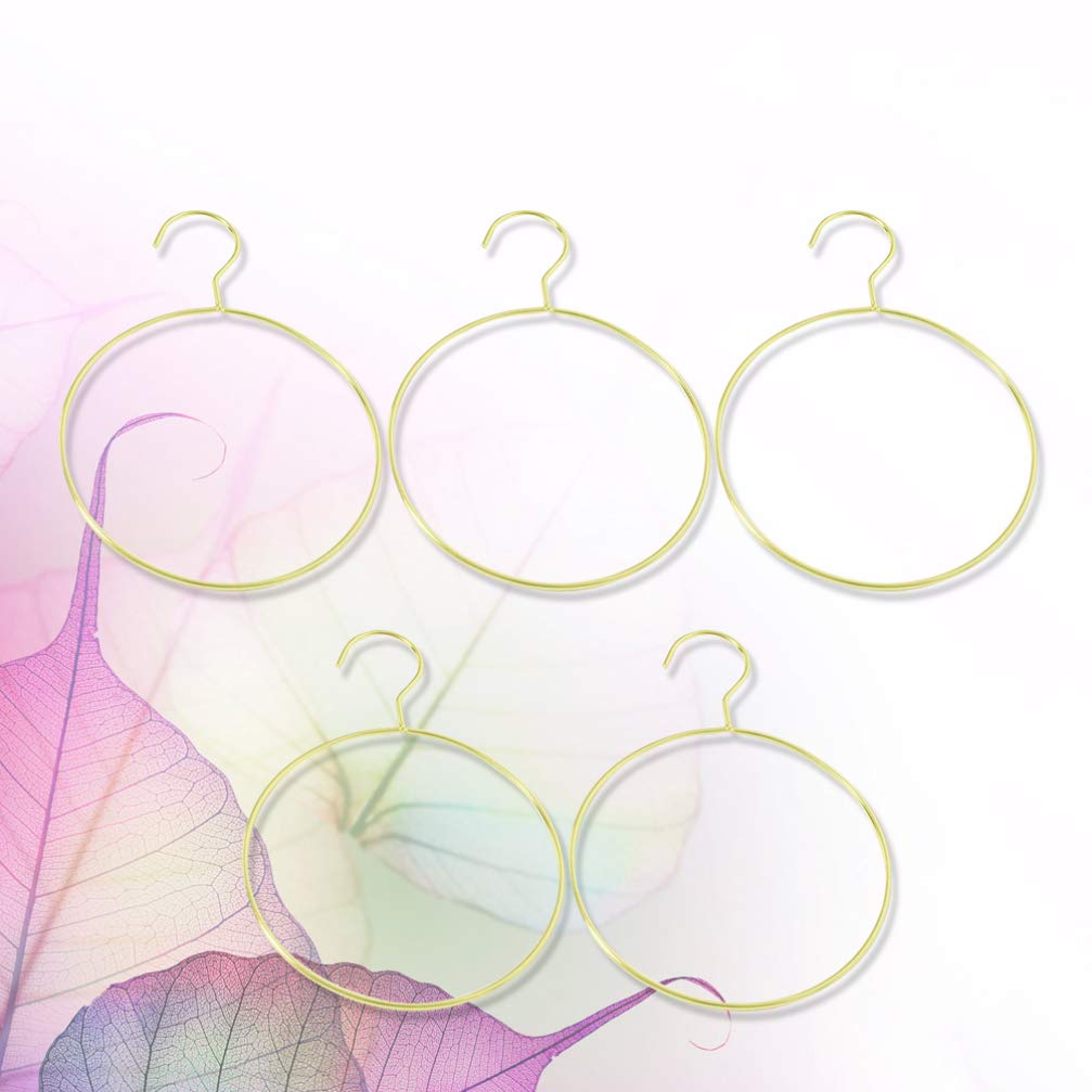 Zerodeko Heavy Duty Hangers 5Pcs Round Circle Hanger Space- Saving Hanger Thong Underwears Display Ring Hanger Display Hoop Rack