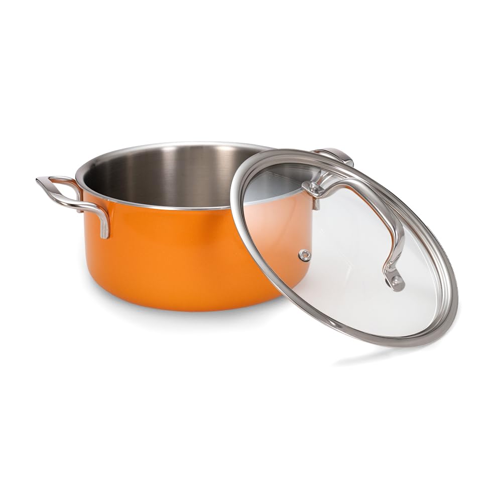Arttdinox Vida Stainless Steel Triply Casserole With Lid | Biryani Pot Stainless Steel | Casserole | Stock Pot With Lid | Induct