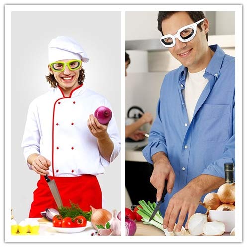 Unisex Tear Proof Cut Onion Goggles, Saftey Glasses For Kitchen, Cooking, Bbq, Cleaning, Cycling; Chopping Eye Protect Tool; Wit