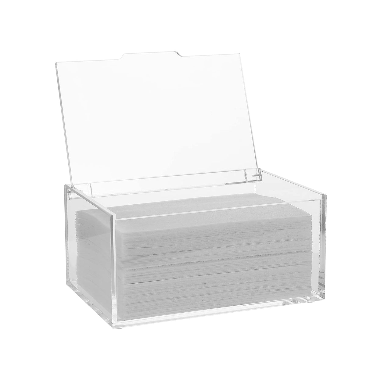 Rejomiik Acrylic Dryer Sheet Holder Clear Dryer Sheet Dispenser Container Box With Lid And Anti Scratch Film For Laundry Room Fa