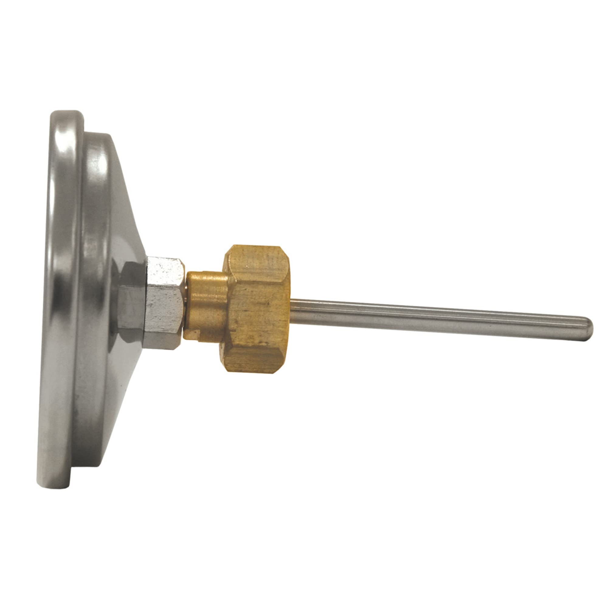 Bayou Classic 5070 Bayou Fryer Thermometer Stainless Steel Design Tempered Glass Dial Face W/ 50- 400F Range Fits Bayou 2.5-Gal