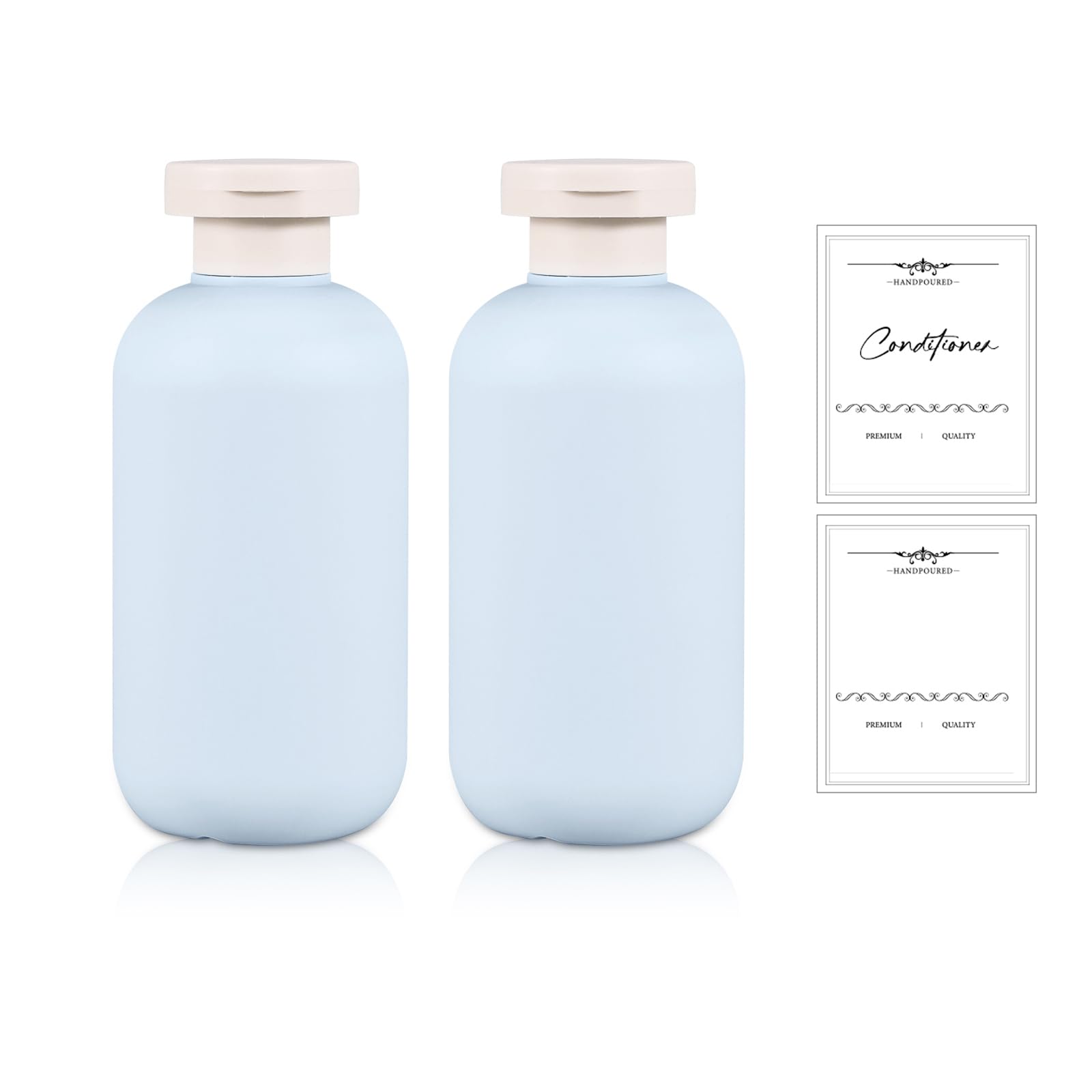 Umetass 6.8 Oz Plastic Travel Shampoo Bottles, Refillable Flip Cap Squeeze Bottles For Toiletries, Large Leakage-Proof Travel Sh