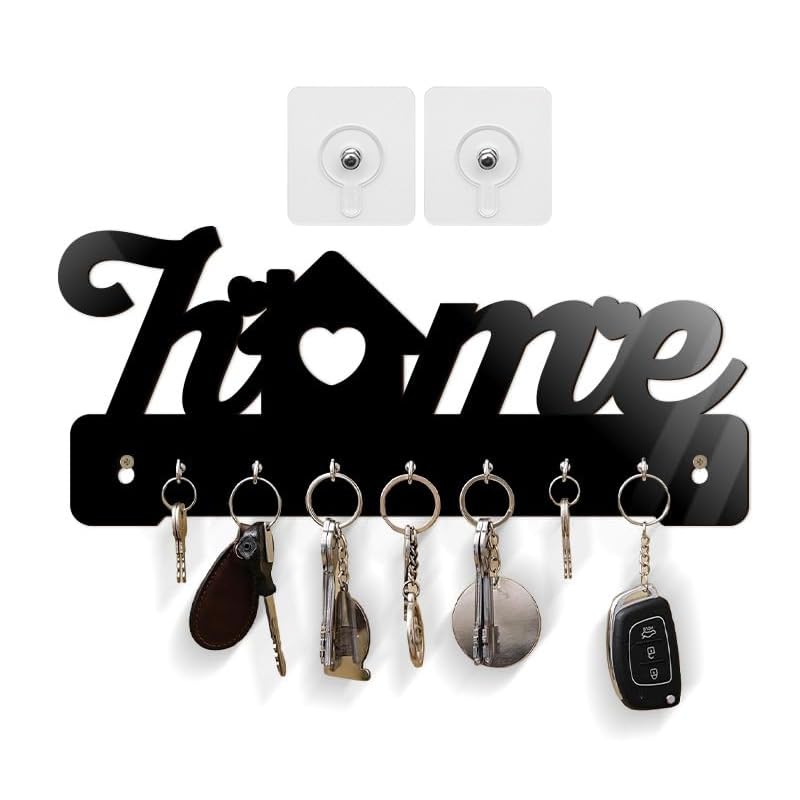 Suruv Decorative Acrylic Key Holder for Home Decor Key Hangers Keychain Holder & Key Holder for Wall
