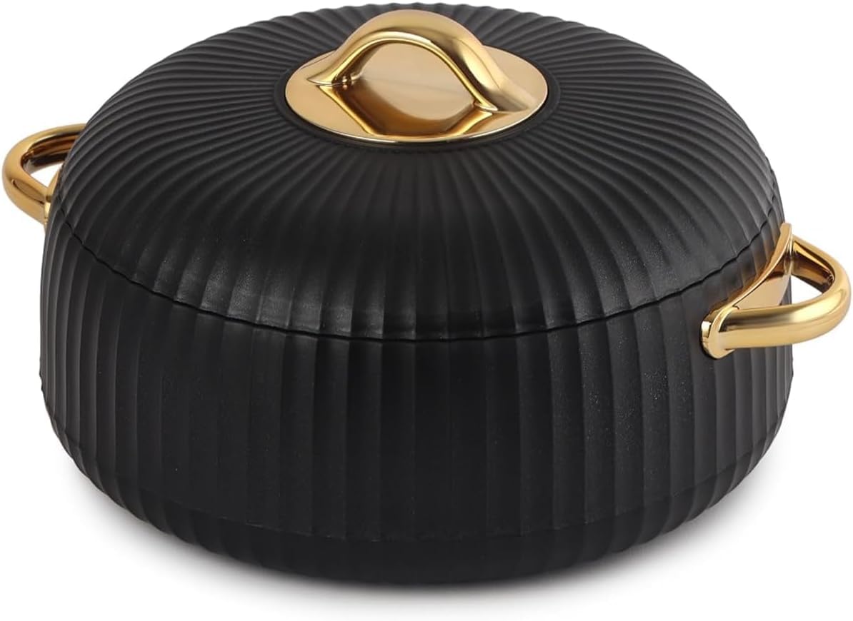 TABAKH Aurum 2.5 Liter Stainless Steel Casserole, Black