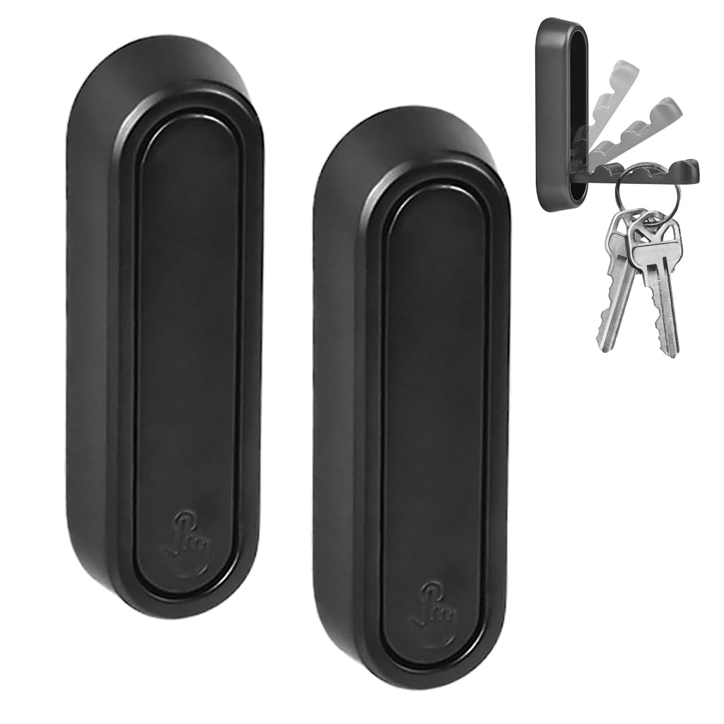 Hasthip Folding Wall Hooks, 2 Pcs Foldable Black Coat Hooks Heavy Duty Bathroom Towel Hooks Robe Hooks Wall Mounted For Hanging 