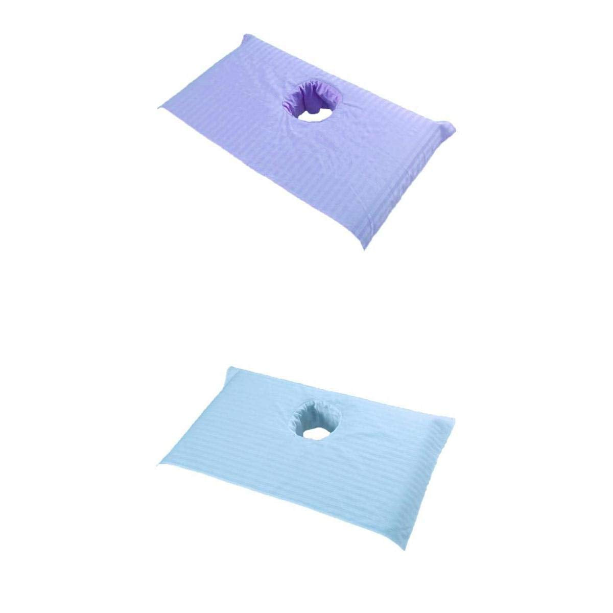 Merishopp 2Pcs Soft Beauty Massage Spa Treatment Bed Cover Sheet With Breath Hole