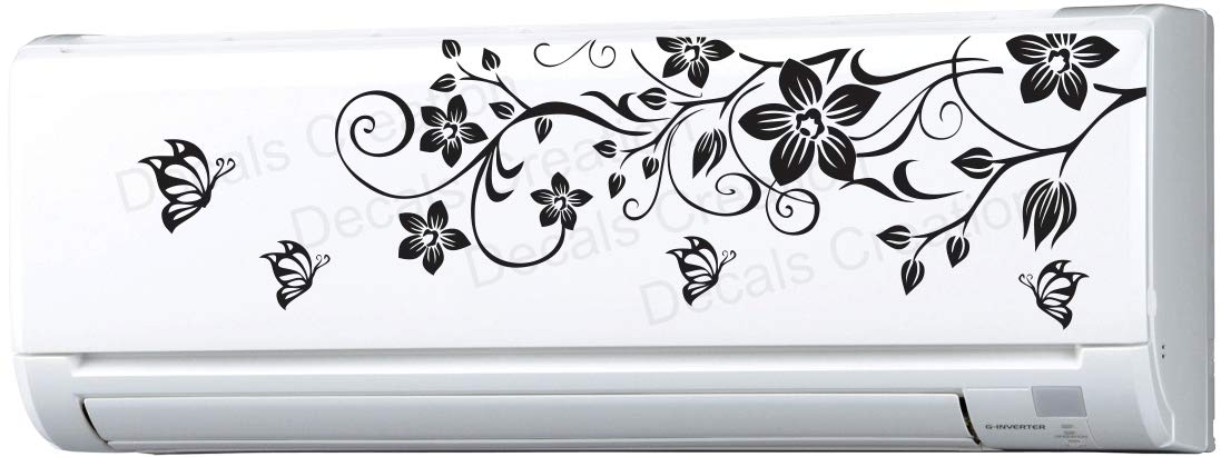 Decals Creation Vinyl Split Ac, Wall Sticker (Multicolour)