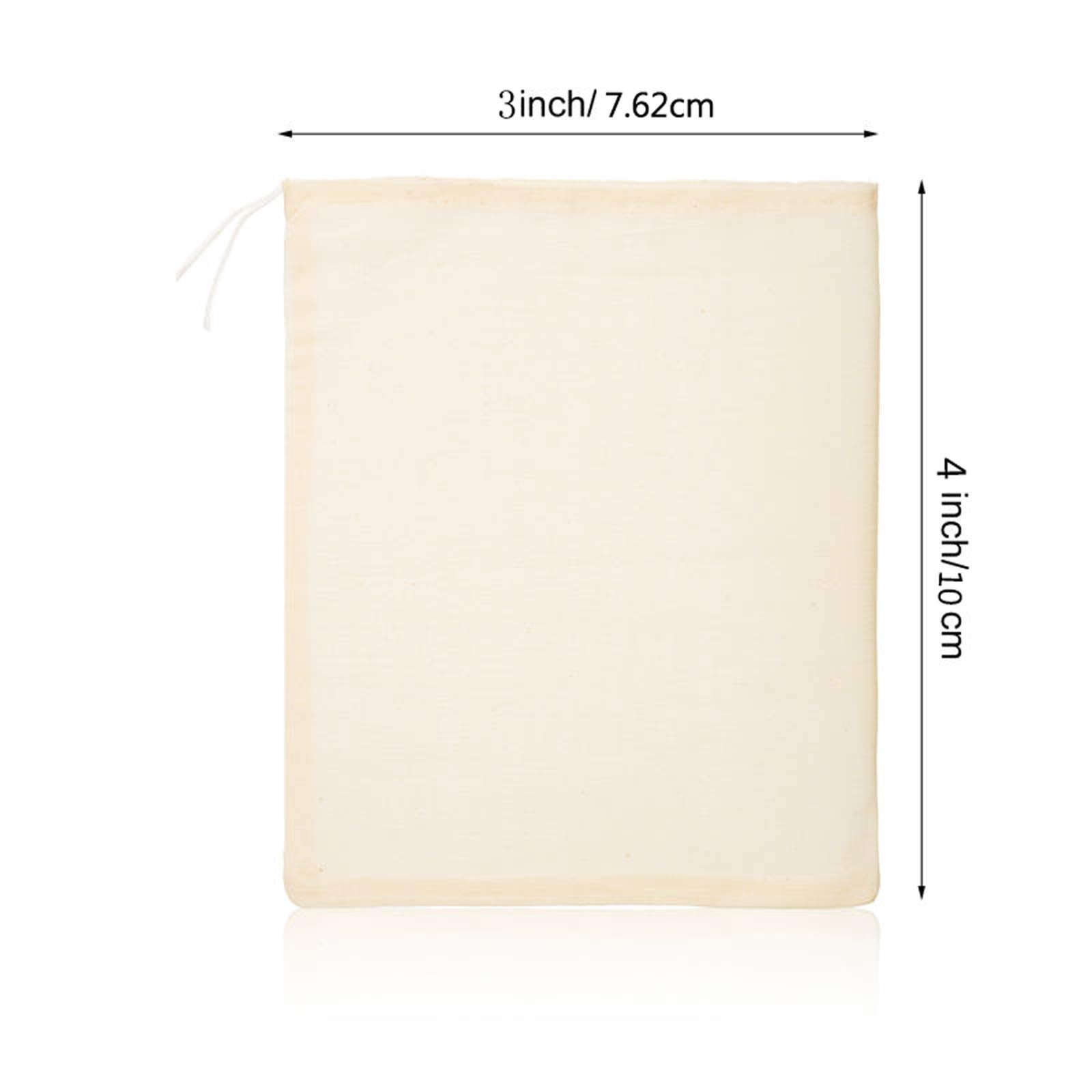 Boao 24 Pieces Spice Bags For Cooking Cheesecloth Bags For Straining Reusable Empty Tea Bags Drawstring Soup Bags Muslin Bags (3