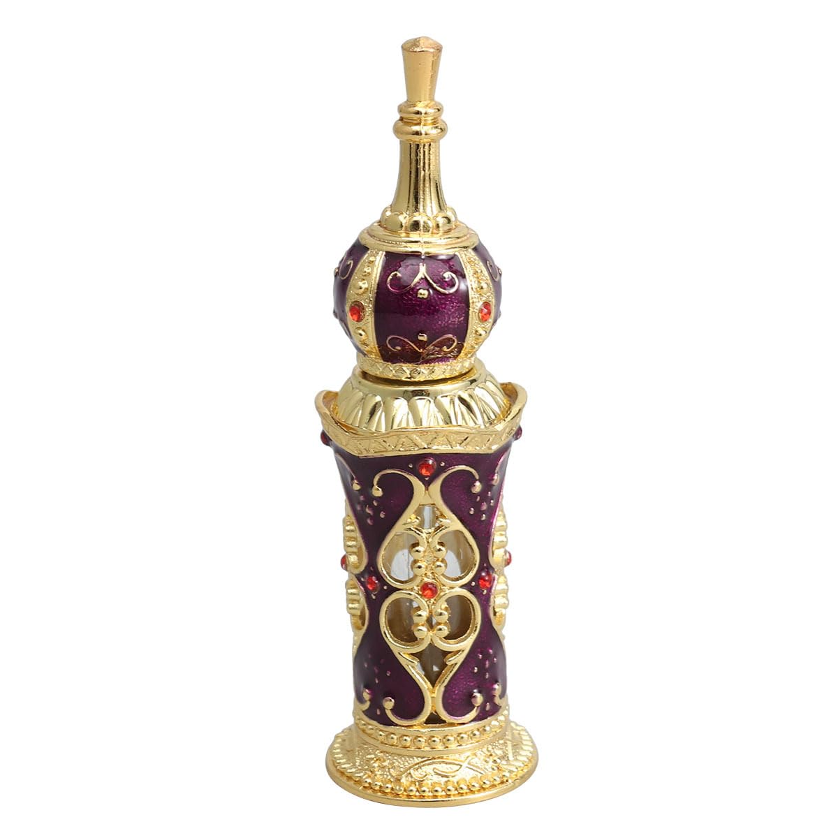 Healifty Middle Eastern Retro Perfume Bottle Women Perfume Bottle Glass Refillable Essential Oil Container Small for Travel Hand