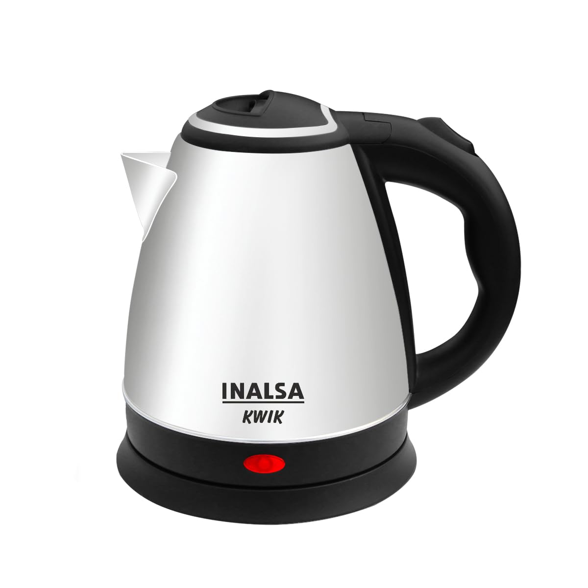 Inalsa Electric Kettle 1.5 Liter With Stainless Steel Body  Kwik|Auto Shut Off & Boil Dry Protection Safety Features| Cordless 