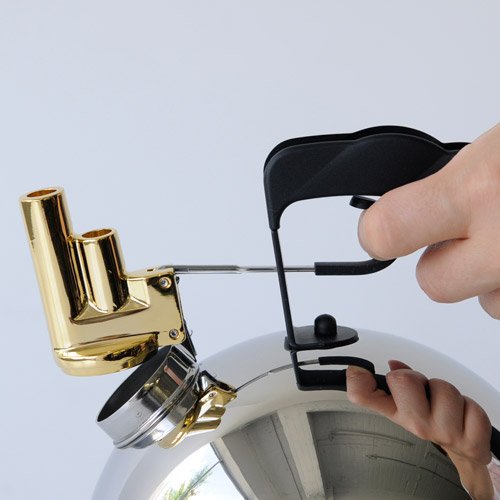 Alessi 2.09-Qt. Steel Bottom Water Tea Kettle