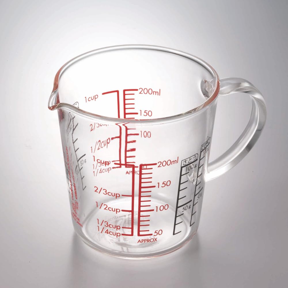 Hario Heatproof Glass Measuring Cup With Handle, 200Ml