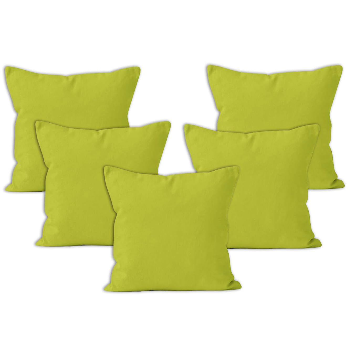 Encasa Xo Throw Pillow Covers 20X20 In Set Of 4 Bright Combo | No Inserts | Cotton Pillow Covers For Living Room, Bed, Sofa, Cou