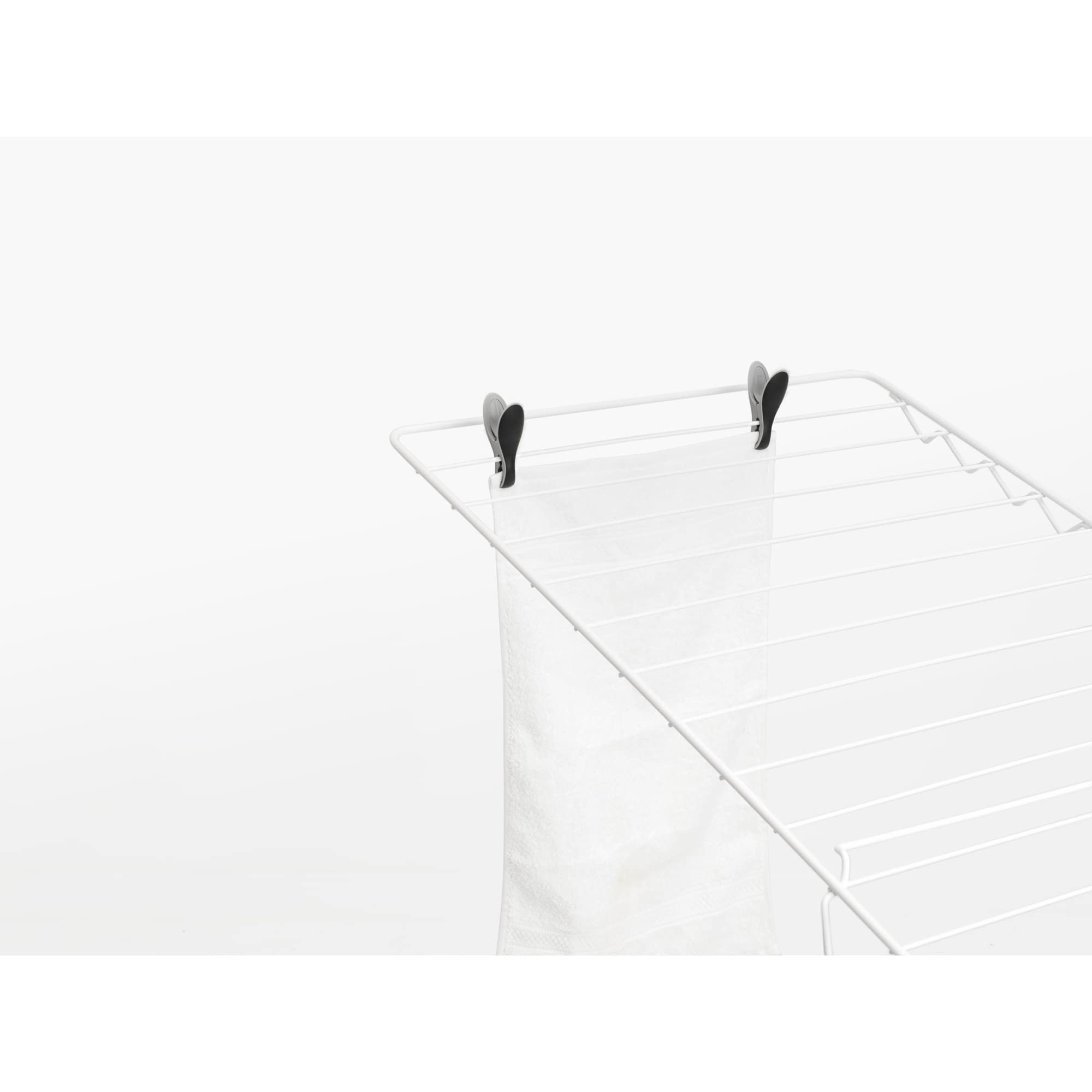 Brabantia X8 Set Of Smart Clothespins (Black/Gray) No-Rust Stains, Strong Grip, Large Opening For Hanging Up Laundry, Holders Fo