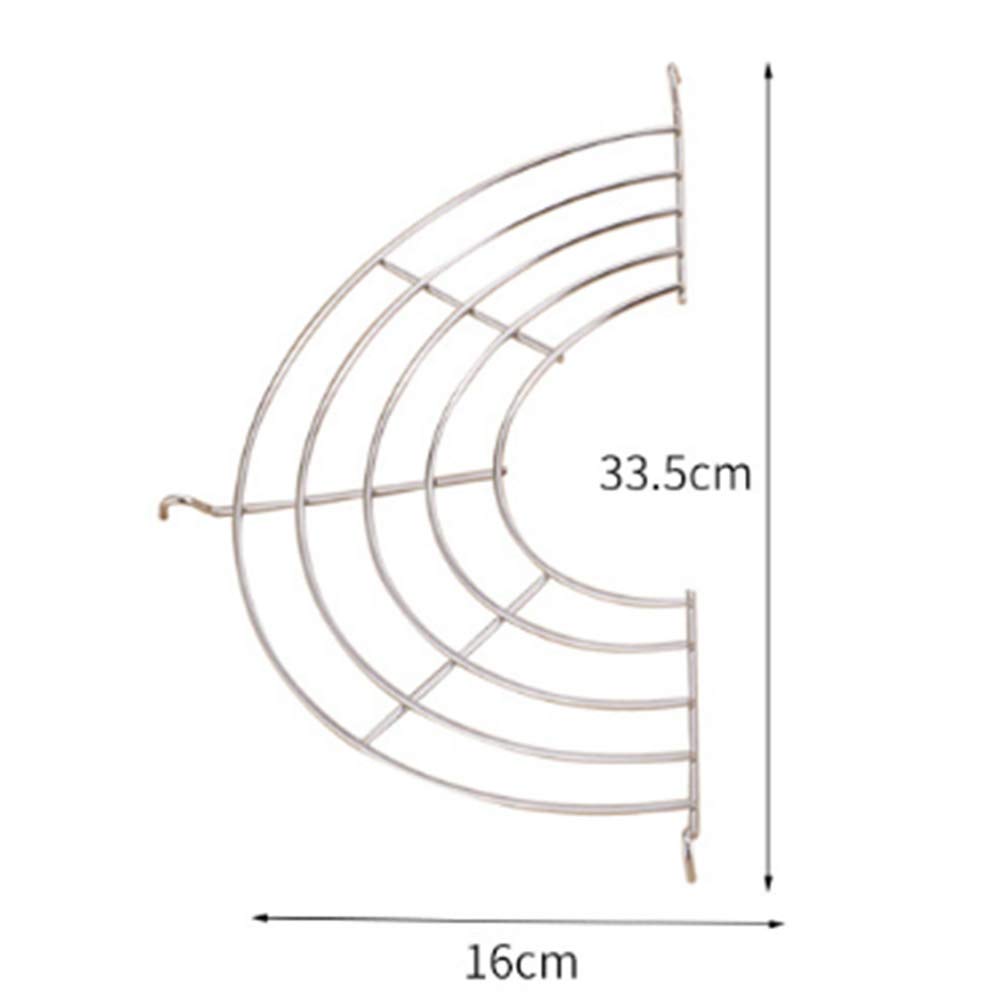 Oil Drain Rack, Stainless Steel Semi Circular Oil Strainer Shelf For Frying Pan Multi Function Steam Rack Food Cooling Rack Hook