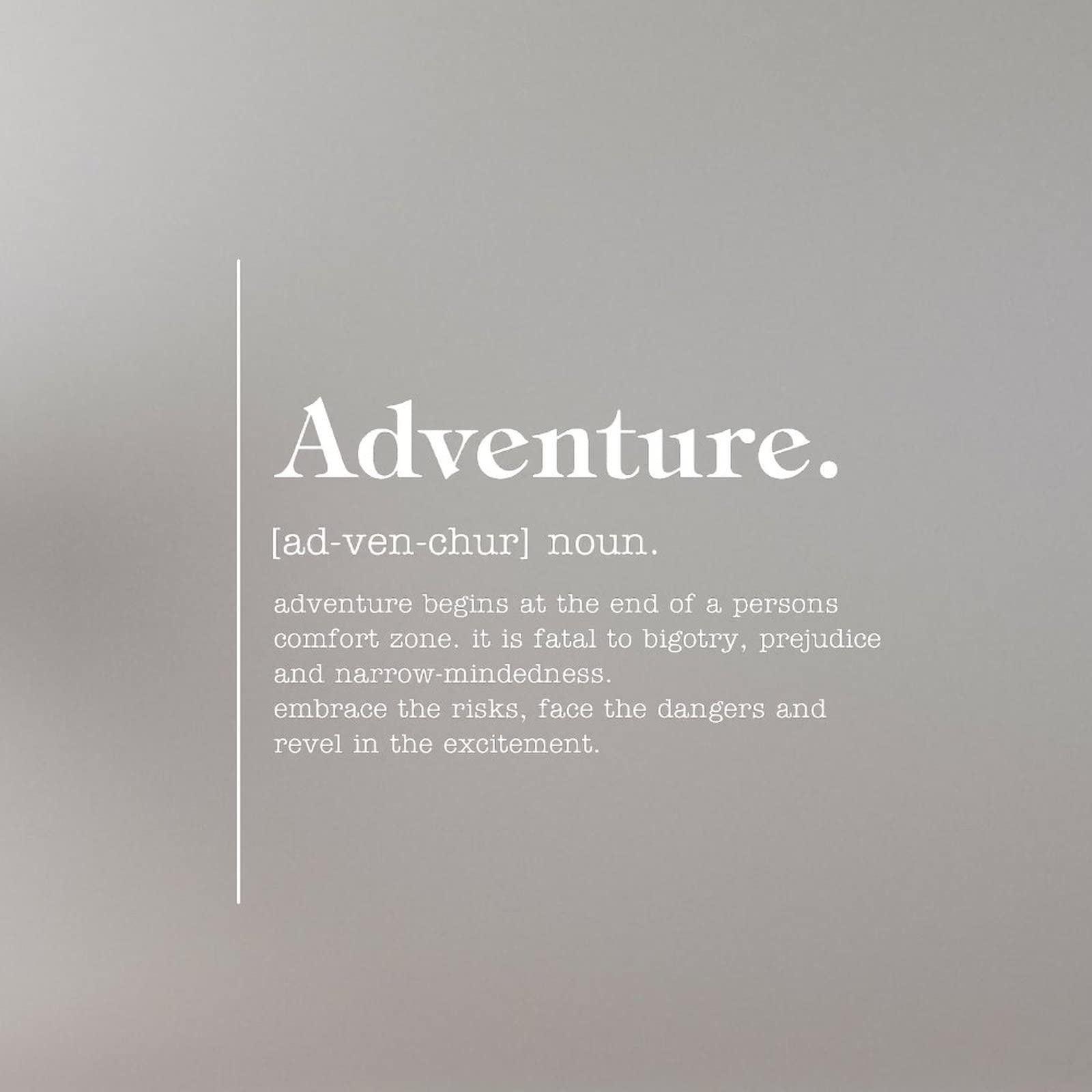 Adventure Word Definition Meaning Wall Decor Stickers Definition Quote Quotes Vinyl Wall Decals for Living Room Kids Rooms Girls Boys Wall Art Home Decor Housewarming Gift 12x12in