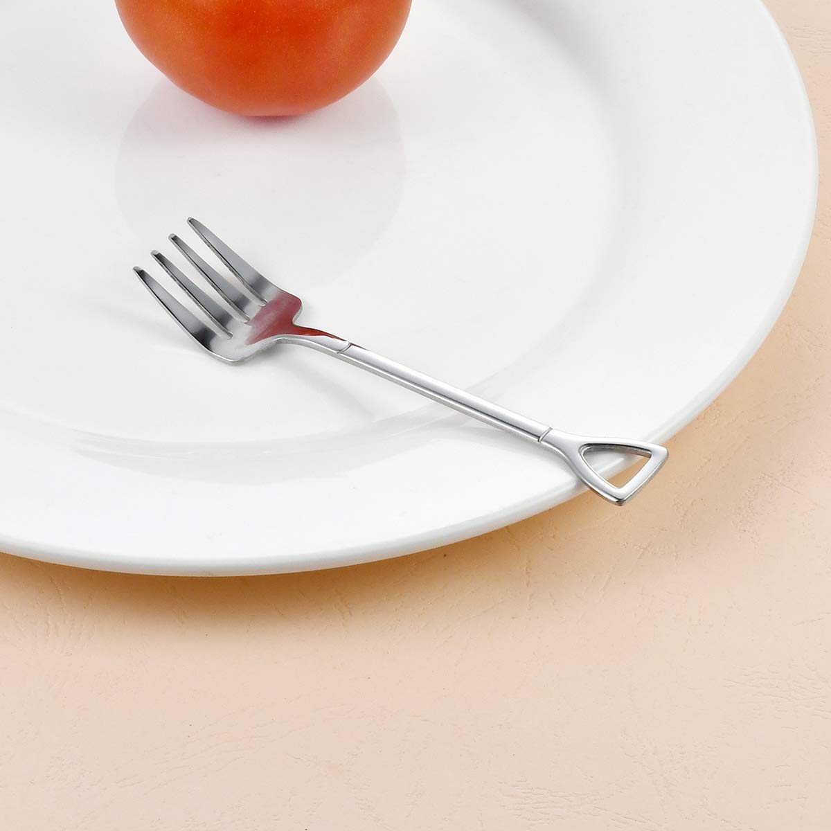 Nmqlx Dessert Fork Set, 8 Pcs 4.7'' Stainless Steel Salad Forks, Cake Fruit Fork Set For Home, Kitchen Or Restaurant