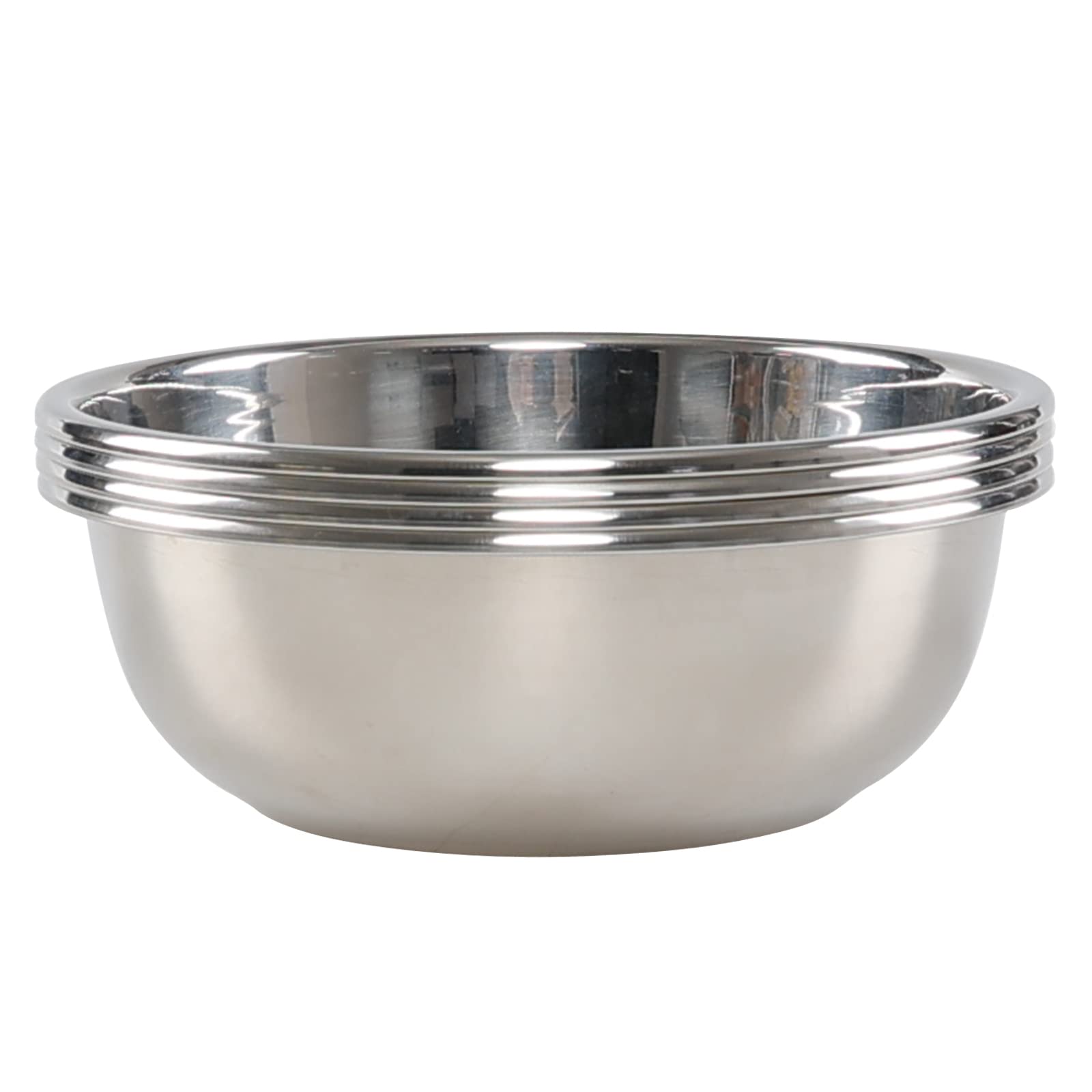 Innouse 4 Packs Stainless Steel Mixing Bowls, Metal Kitchen Prep Bowls