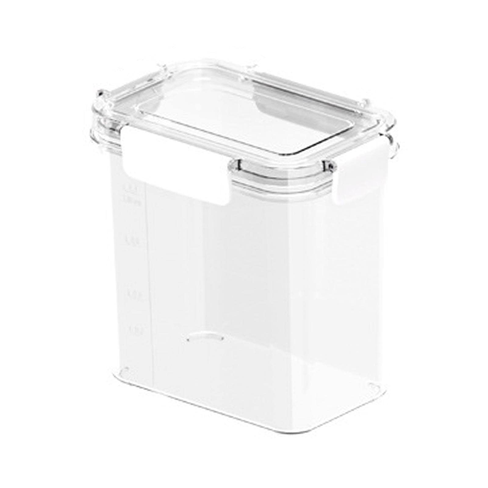 Myaddiction Clear Airtight Food Storage Container With Lock Lids For Cereal Rice 1.1L