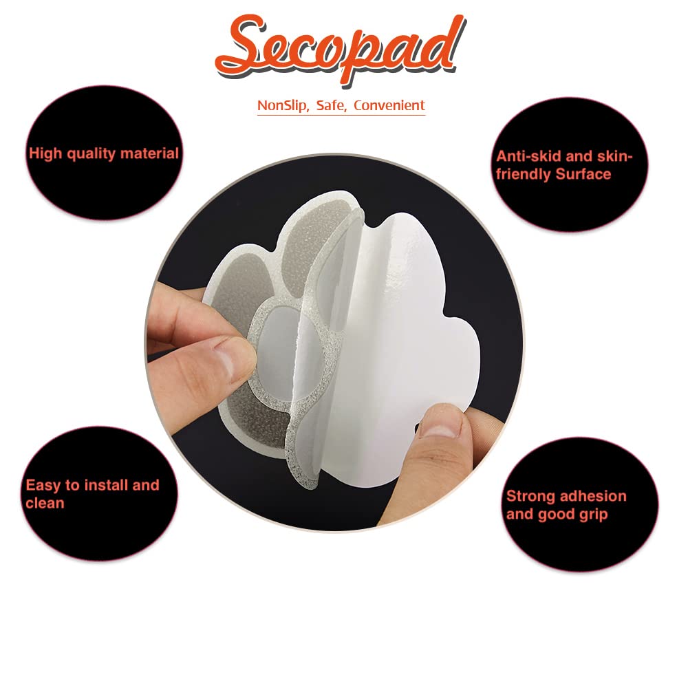 Secopad Original Non-Slip Bathtub Stickers, 20 Large Pcs Safety Bathroom Tubs Showers Treads Adhesive Decals With Scraper