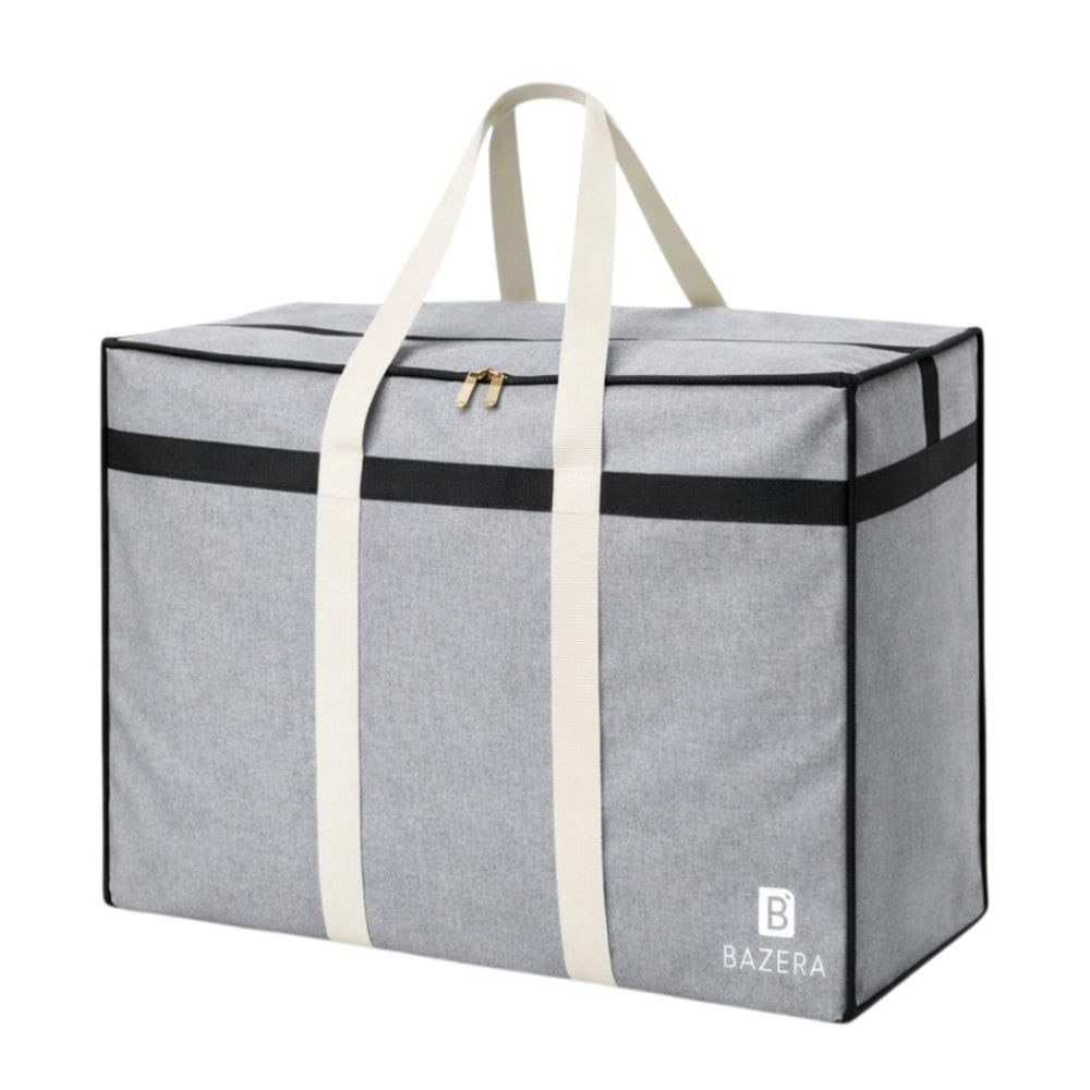 Large Size Storage Bag 100% Heavy Duty Canvas Fabric | Multipurpose Clothes Organizer | Foldable & Reusable Storage Bag For Blan