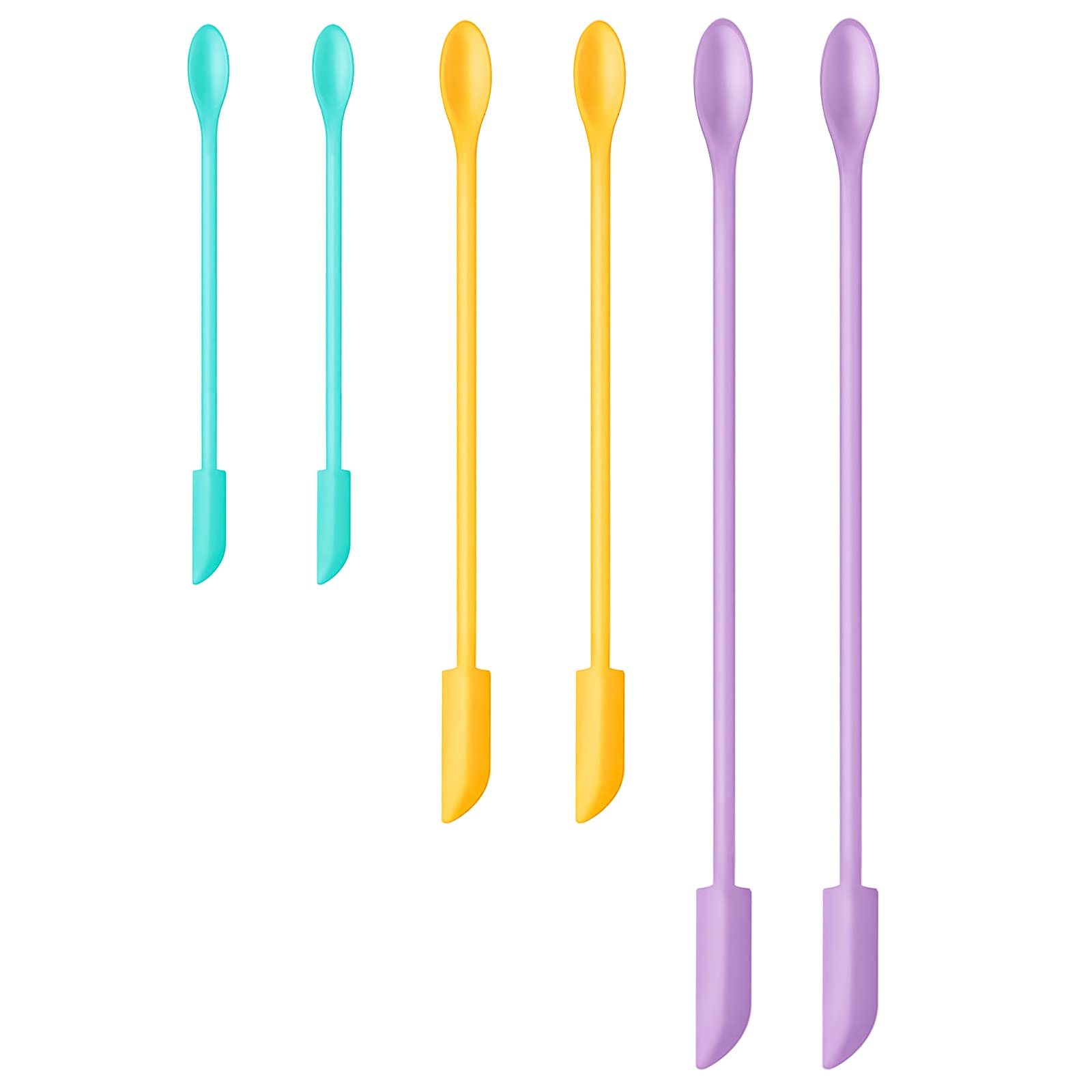 Makeup Spatula 6Pcs, Silicone Spatula Set Mini Small Spatula For Food Bottle Beauty Spatula Tiny Lotion Jar Scraper To Get Last