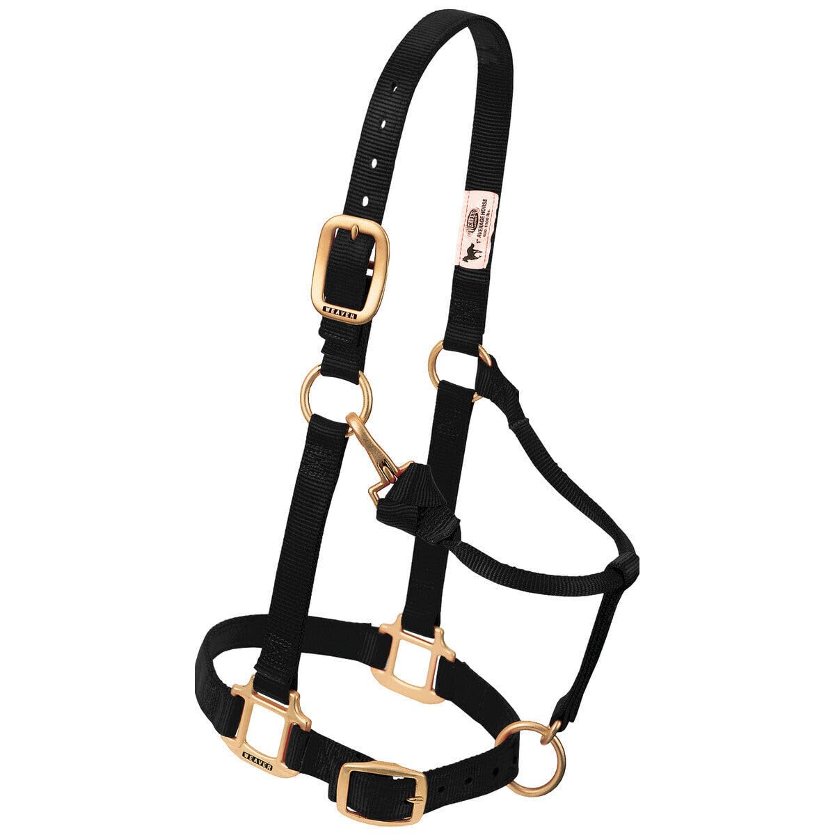 Weaver Leather Original Adjustable Chin And Throat Snap Halter, 1 Average Horse,Graphite