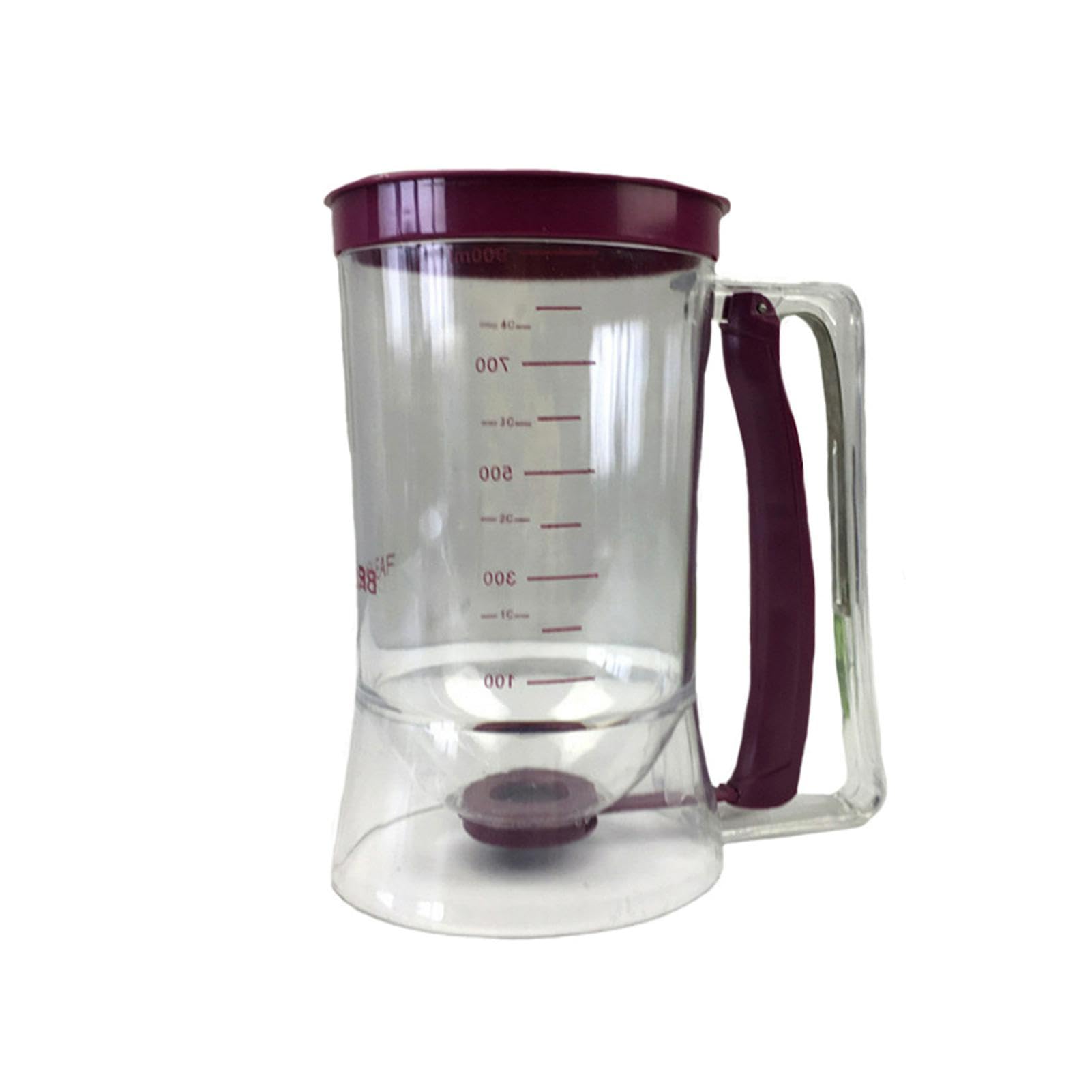 Pancake Batter Dispenser, 4-Cup Batter Dispenser Cupcake Separator Tool with Squeeze Handle & Measuring Marks, Pancake Griddle M