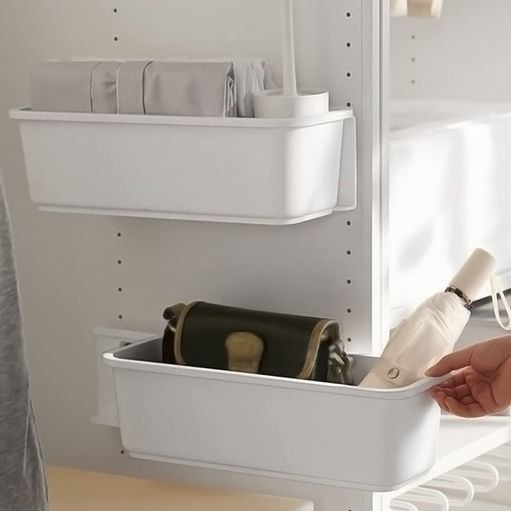 2 Pack Sliding Cabinet Basket For Bathroom, Pull Out Storage Drawer Shelves For Under Kitchen Sink Or Limit Space, Long 14.8In B