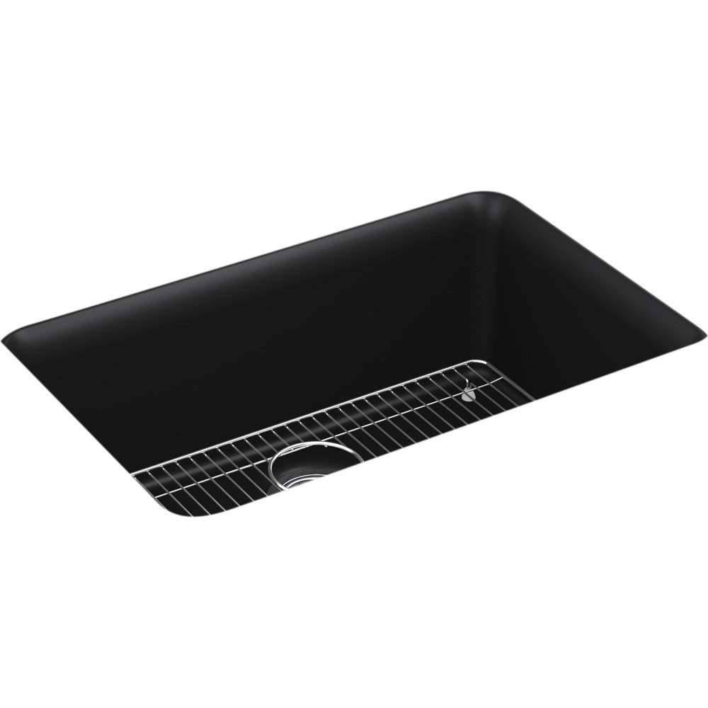 Kohler 28000-CM1 Cairn 27-1/2 undermount single-bowl kitchen sink, Matte Black