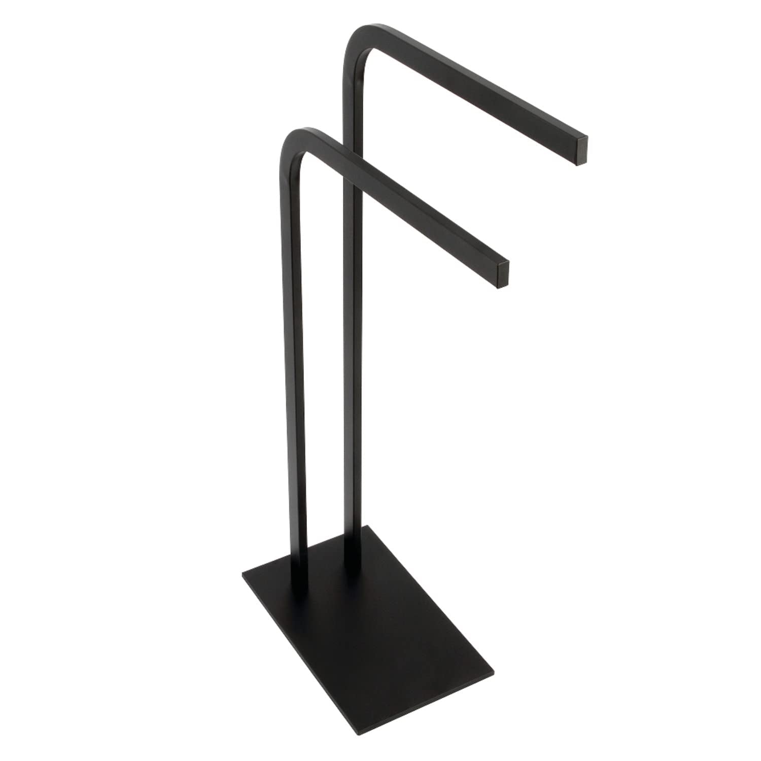 Kingston Brass SCC8000 Edenscape Pedestal Dual Towel Rack, Matte Black