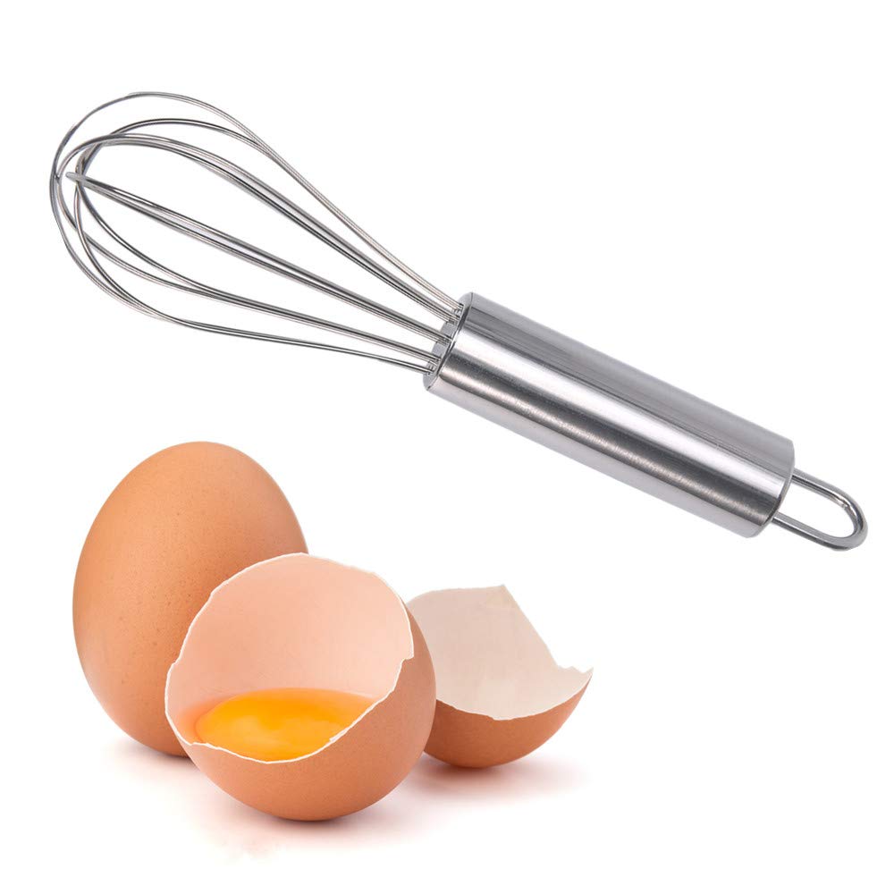 Huakai Stainless Steel Small Whisk For Cheese, Coffee, Eggs, Very Handy (6 Inches)