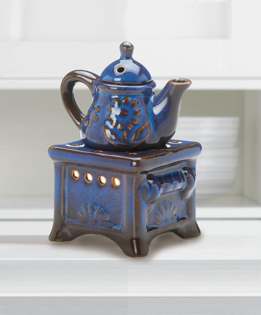 Koehler 10017714 5.375 Inch Teapot Stove Oil Warmer Blue
