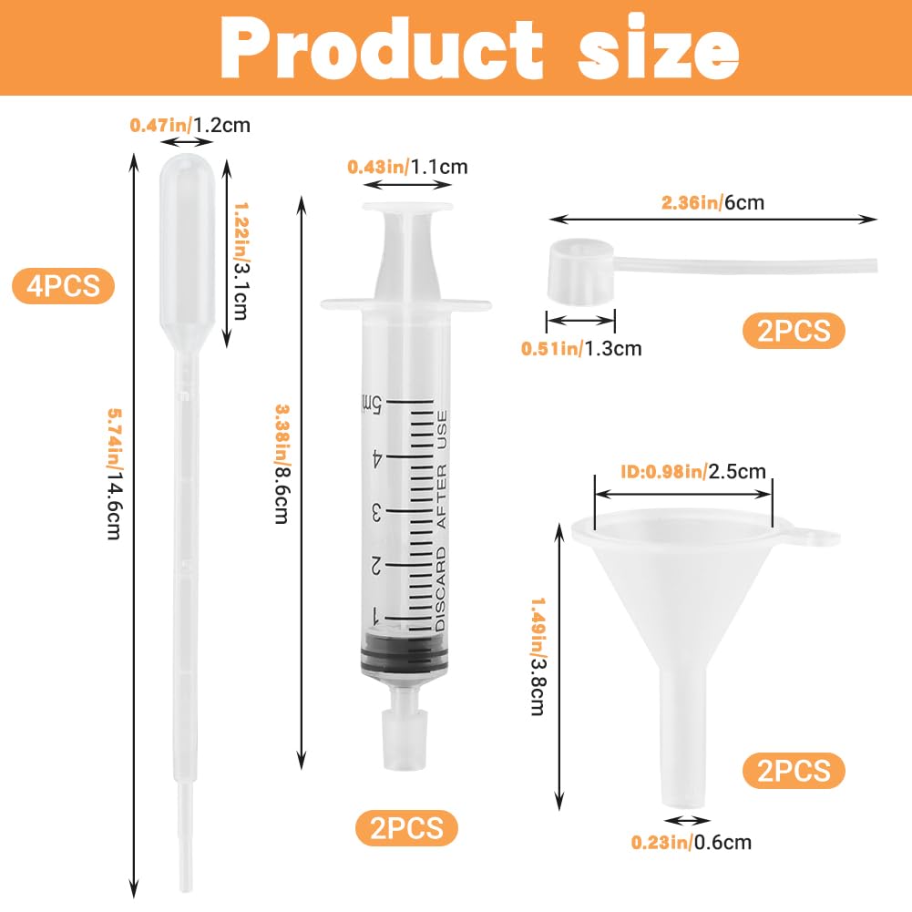 Loyanger Perfume Refill Tool Kit - 10pcs Plastic Dispenser Pump Set for Essential Oils, Clear Color, Model 22416709