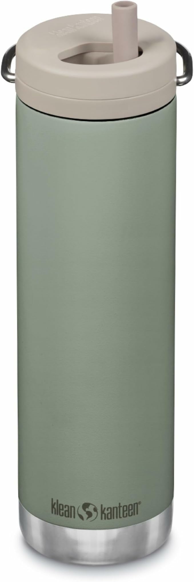 Klean Kanteen TKWide Insulated Water Bottle with Twist Cap - Reusable Travel Water Bottle with Stainless Steel Straw - Perfect f