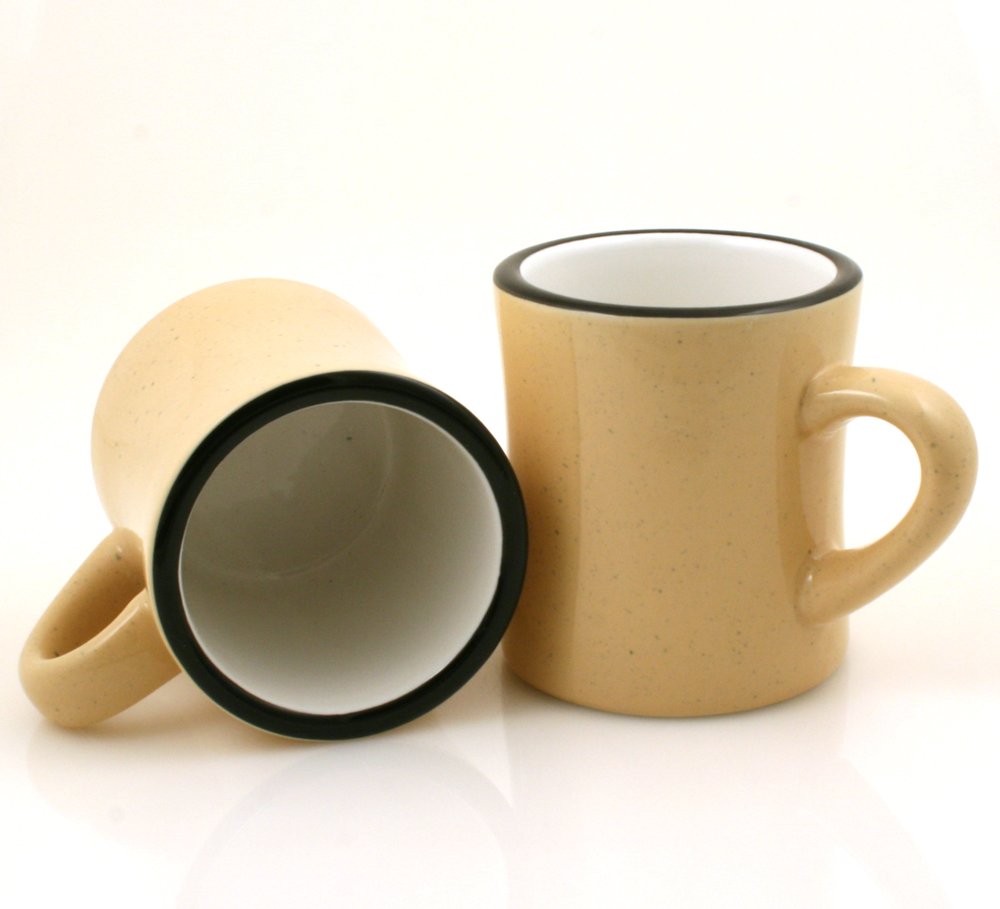 Marble Creek Ceramic Diner Campfire Mugs, 10Oz, Set Of 4 (Sand)