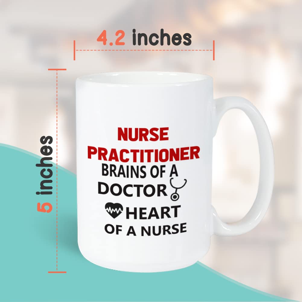 Bubble Hugs Nurse Practitioner Mug 15 Oz For Nursing Student Nurses Practitioners, White