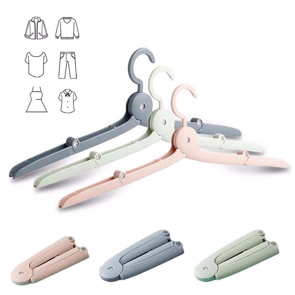 Laiyhe 6 Pack Travel Portable Folding Hanger Multi-Functional Travel Hanger Camping Travel Clothing Drying Cloth Hangers Storage