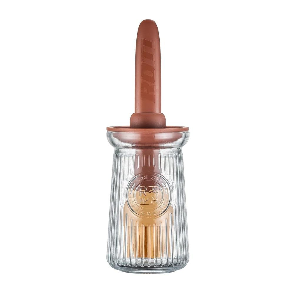 Vortipu Glass Olive Oil Dispenser For Kitchen, 3 In 1 Oil Dispenser Bottle With Silicone Basting Brush For Cooking Vinegar Sauce