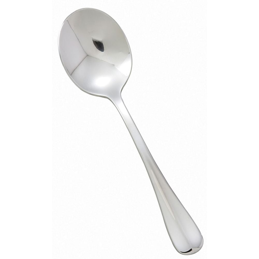 Winco 6 1/2 Stanford Stainless Steel Bouillon Spoon (Set of 12)