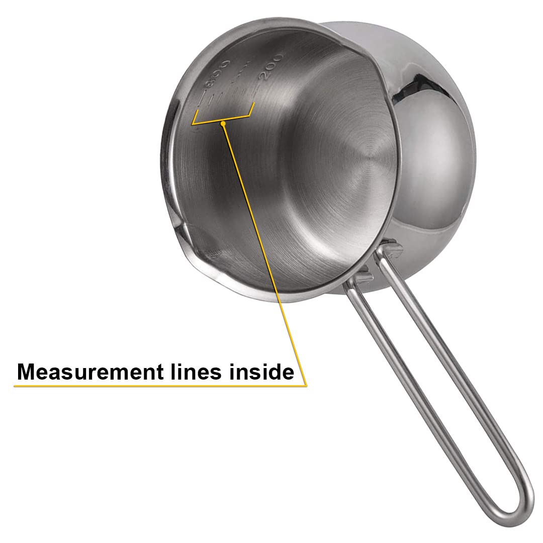 Tikusan Saucepan, Stainless Steel Milk Pan Made In Japan, Butter Warmer Measuring Pan Sauce With Heatproof Handle, Chocolate Mel