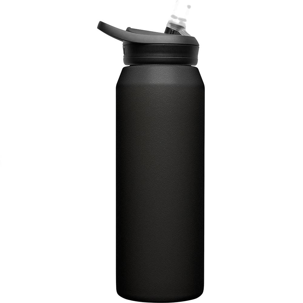 Camelbak Eddy Water Bottle With Straw 32 Oz - Insulated Stainless Steel, Black