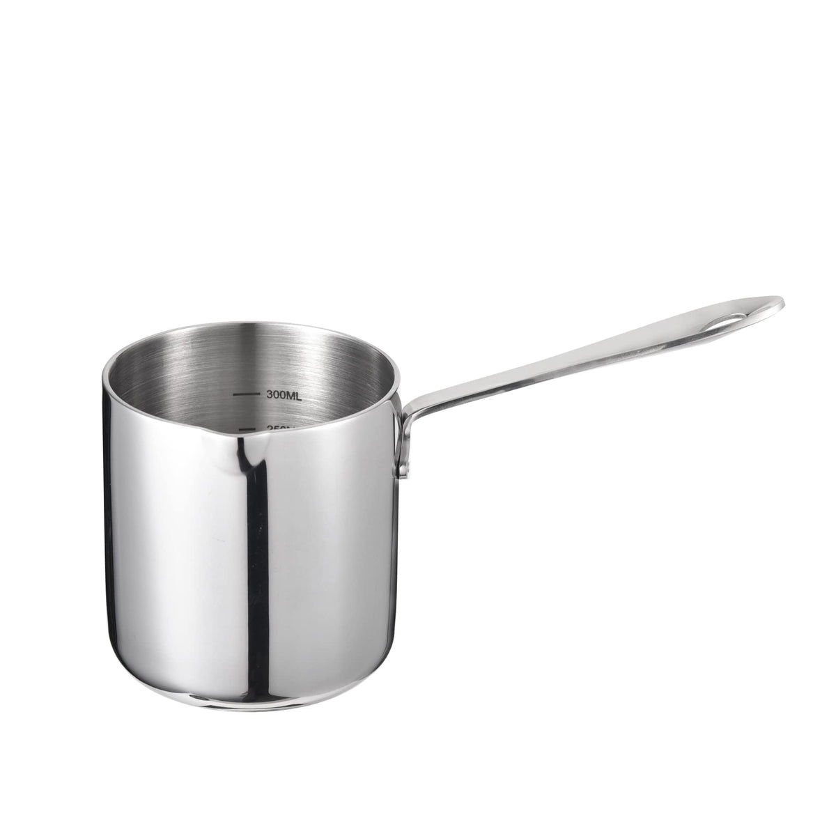Imeea Butter Warmer Turkish Coffee Pot Milk Warmer Pot Mini Saucepan With Spout 18/10 Tri-Ply Stainless Steel (10Oz/300Ml)