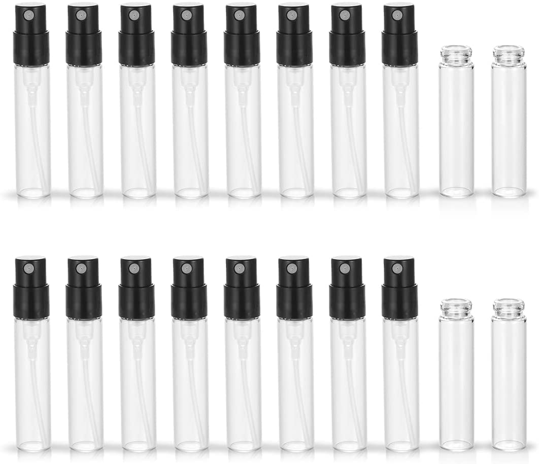 ZbFwmx Mini Perfume Travel Refillable Bottle Cologne Sample Pocket Small Empty Glass Spray Bottles Travel Size Atomizer Vintage 