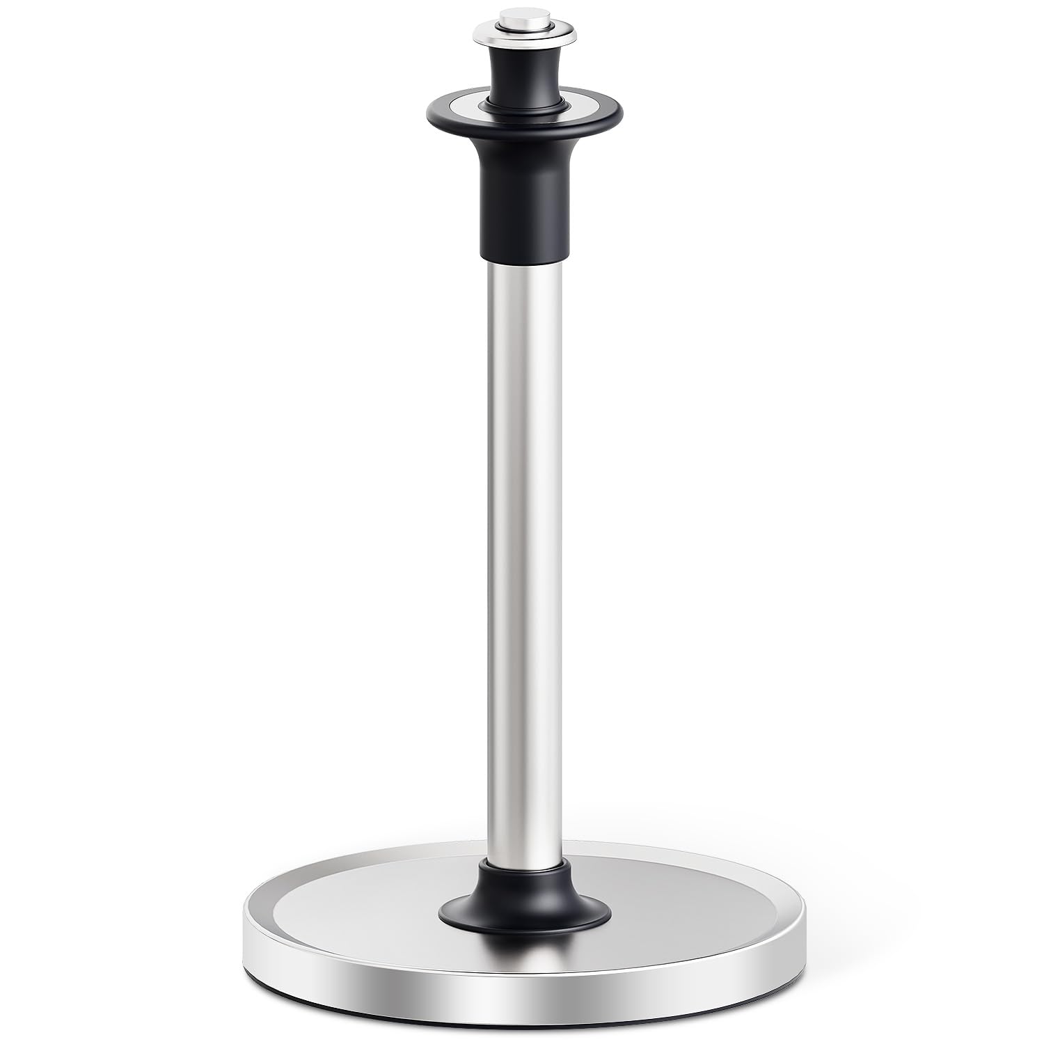 VEHHE Paper Towel Holder Countertop with Unique Damping Spring Structure for One-Handed Tearing, Stainless Steel Paper Towel Hol