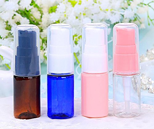 Ericotry 6 Pack Empty 10Ml Plastic Pump Bottles Cream Shampoo Lotion Pump Bottle Refillable Sample Travel Bottles Toiletries Liq