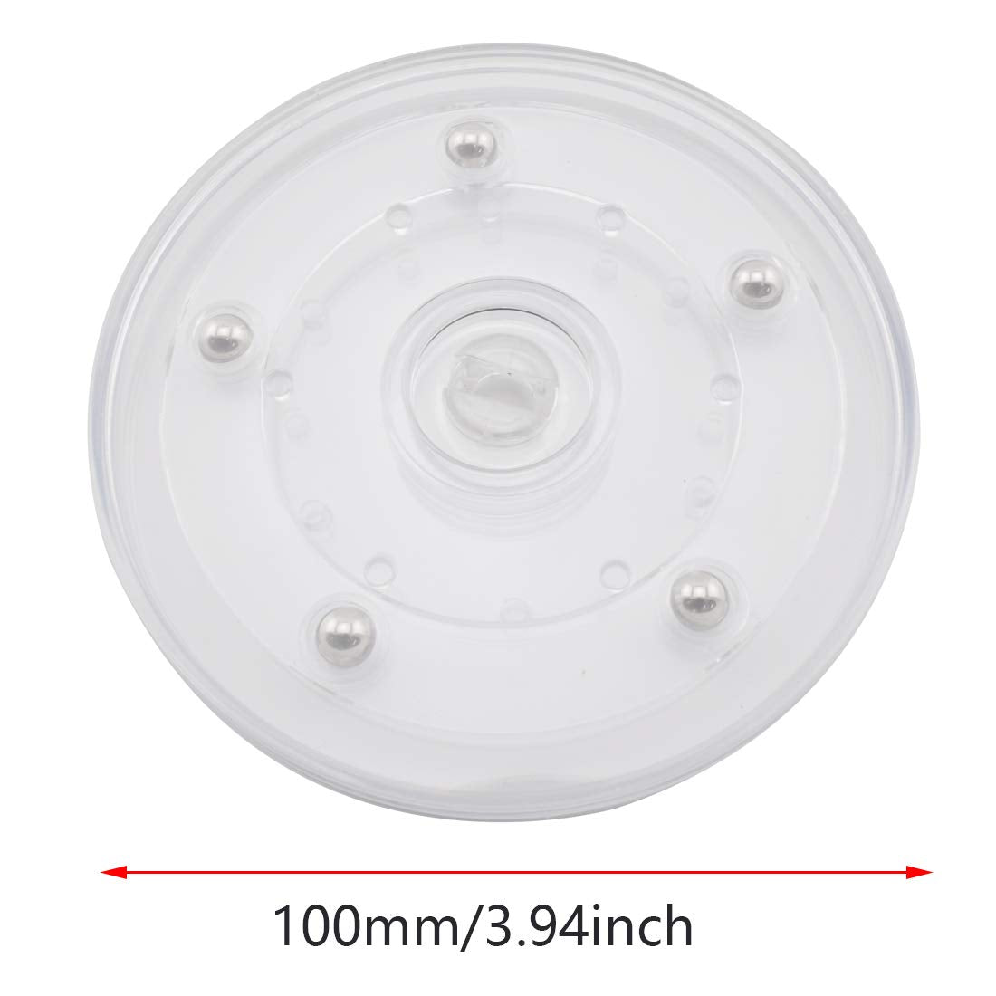 Sdtc Tech 2-Pack 4 Inch Lazy Susan Turntable Organizer 360 Degree Rotating Bearings Acrylic Round Turntable For Kitchen Corner C