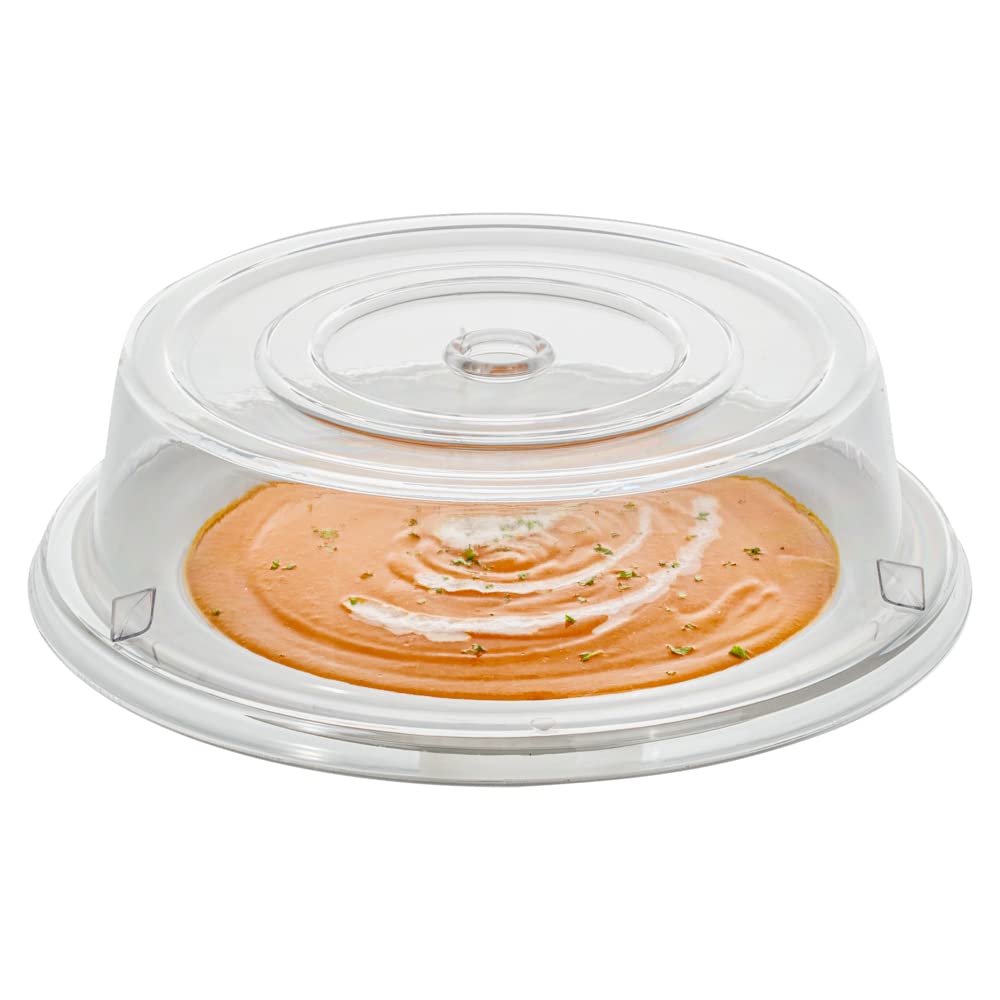 Restaurantware Cater Tek 10.2 Inch Polycarbonate Plate Covers 10 Shatterproof Dish Covers - Dishwashable For 10-Inch Plates Clea